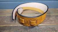 Image 2 of Yellow Leather Bee Guitar Strap