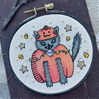 Halloween Costume Party Kitty Embroidery