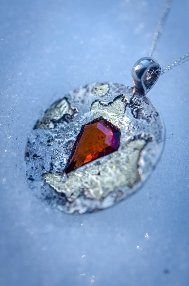Image of Garnet medallion pendant