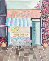 Image 3 of Carolina’s Petit Cafe Tea Room- Original Artwork. 