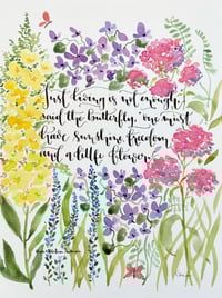 Image 3 of Sunshine & Freedom Quote- Original Artwork
