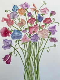 Image 3 of Sweet Peas- Original Artwork 