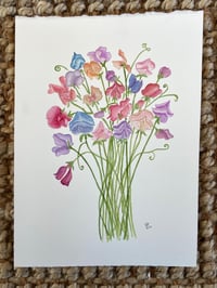 Image 4 of Sweet Peas- Original Artwork 
