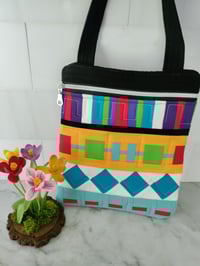 Image 1 of Stripes & Squares Crossbody Bag