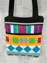 Image 4 of Stripes & Squares Crossbody Bag