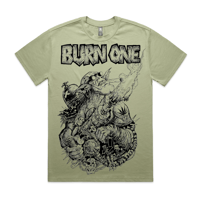 Image 1 of PRE ORDER - BURN ONE, PISTACHIO WITH BLACK PRINT