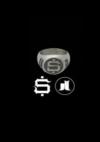 Image 1 of  "MONEY" ring by FLAKS 32G in .925 silver