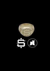 Image 1 of  "MONEY" ring by FLAKS 32G in gold plated