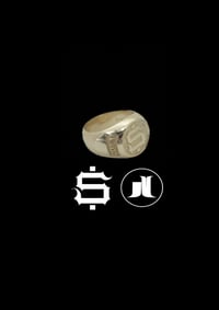 Image 2 of  "MONEY" ring by FLAKS 32G in gold plated