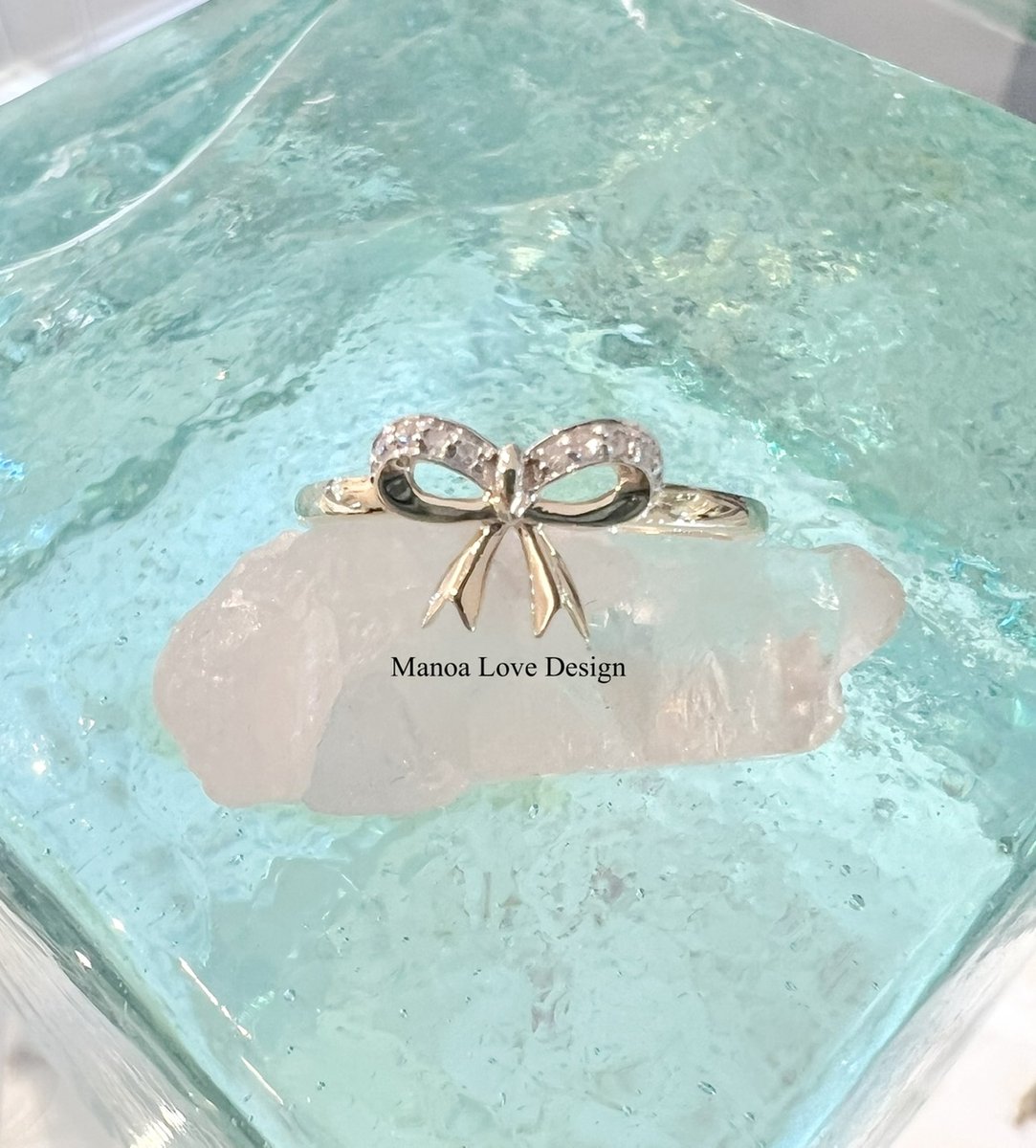 14k bow diamond ring | Manoa Love Design