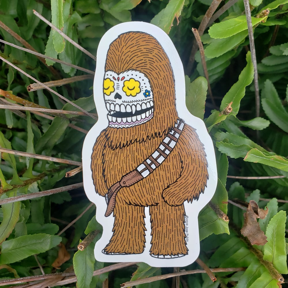 Chewy Calavera Clear Vinyl Sticker 