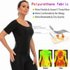 Sauna T-Shirt for Women Sweat Top Weight Loss Slimming Short Sleeve Body Shaper Fat Burner Gym 