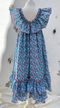 Image 2 of Vestido Cadeneta Flores Azul