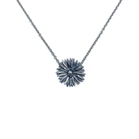 Image 1 of Daisy necklace in oxidized sterling silver