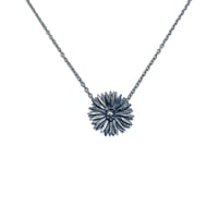 Image 1 of FINAL SALE: Daisy necklace in oxidized sterling silver (ready to ship)