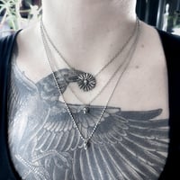 Image 6 of FINAL SALE: Daisy necklace in oxidized sterling silver (ready to ship)