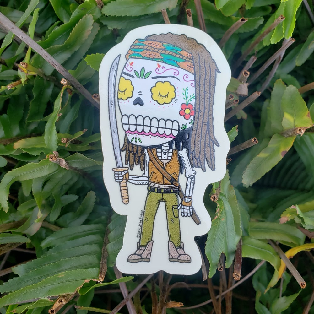 Michonne Calavera Vinyl Sticker
