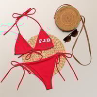 Image 5 of FJB Red - All-over print recycled string bikini from PatriotsCo.com