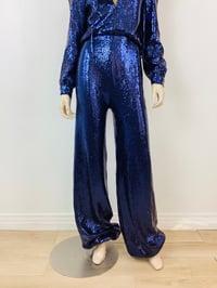 Image 4 of Vintage 1970s Halston Sequin Jogging Suit 2pc Jacket & Harem Pants Set