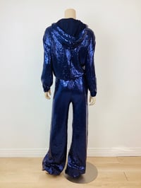 Image 5 of Vintage 1970s Halston Sequin Jogging Suit 2pc Jacket & Harem Pants Set