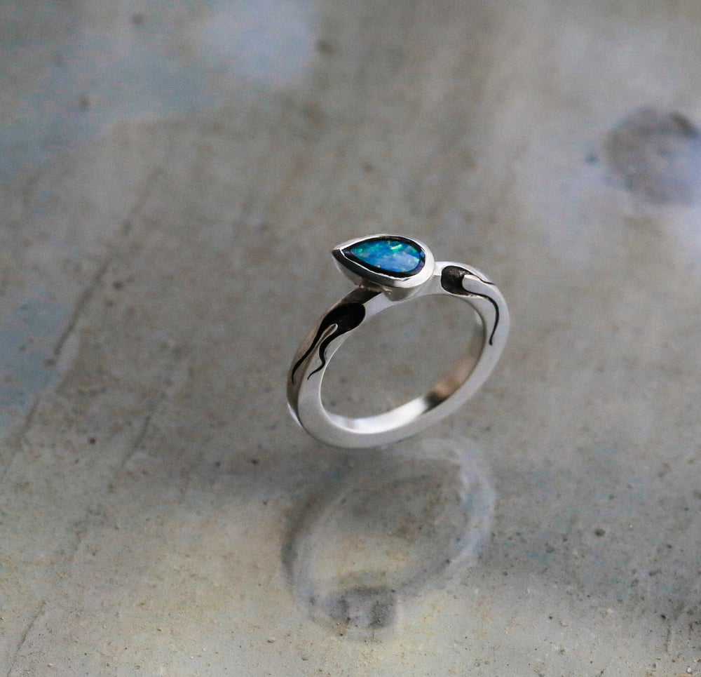 Image of Onyx Opal Ring 