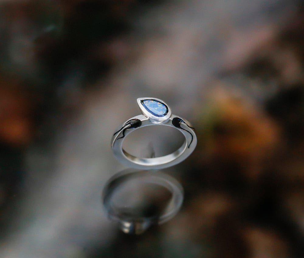 Image of Onyx Opal Ring 