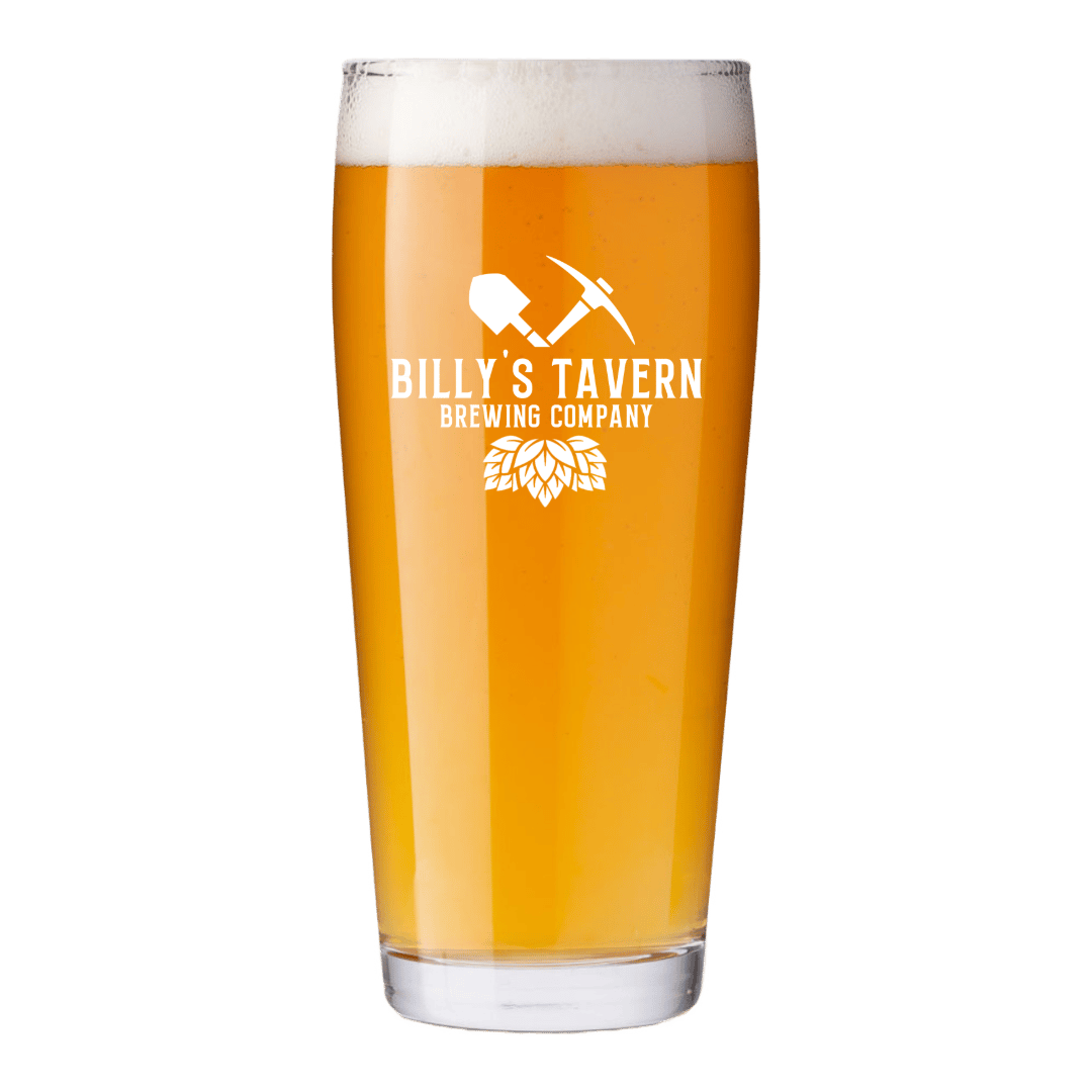 Image of Billy's Beer Glass - 16oz [PRE ORDER]. 