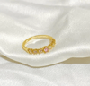 18k gold plated pink gem ring