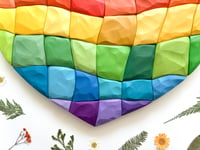 Image 3 of Rainbow - Hand Cut Wood Mosaic
