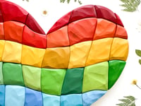 Image 4 of Rainbow - Hand Cut Wood Mosaic
