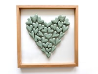 Image 1 of Sage Hand Cut Heart Collage - Made to Order