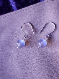 Image 3 of Labradorite Earrings, Gold-filled, Sterling Silver, Minimalist Earrings