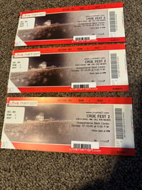 Image 4 of Motley Crue Fest 2 Motley Crue un-used Ticket (set of 3 Tix) from July 19th 2009