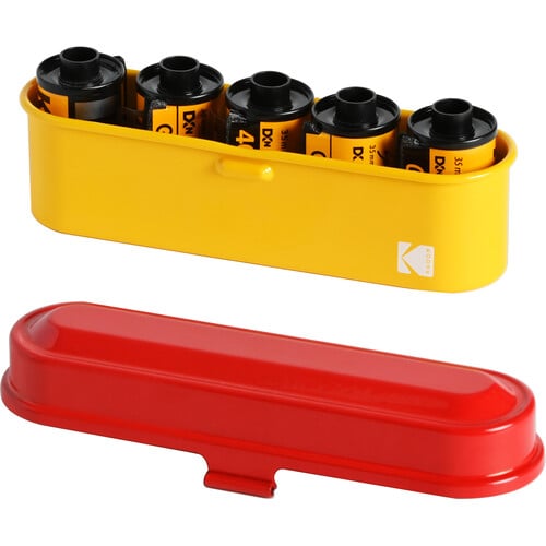 Image of Steel Kodak 35mm Film Case by RETO (Red/Yellow)