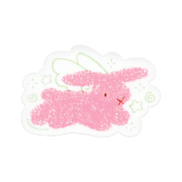 Image 1 of 'Bunny Angel' Flake Vinyl Sticker