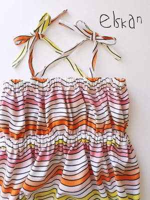 Image of Sunset Waves Bubble Romper 2/3T