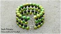 Green/ Gold, Bracelet Cuff