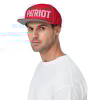 Image 2 of PATRIOT Red and White Snapback Hat from PatriotsCo.com