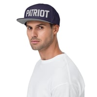 Image 2 of PATRIOTS Navy on White Snapback Hat from PatriotsCo.com