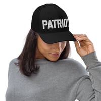 Image 3 of PATRIOT White on Black Richardson 112 Mesh Trucker Cap from PatriotsCo