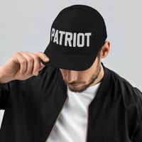 Image 2 of PATRIOT White on Black Richardson 112 Mesh Trucker Cap from PatriotsCo