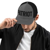 Image 2 of PATRIOT Charcoal/Black Richardson 112 Trucker Cap from PatriotsCo.com