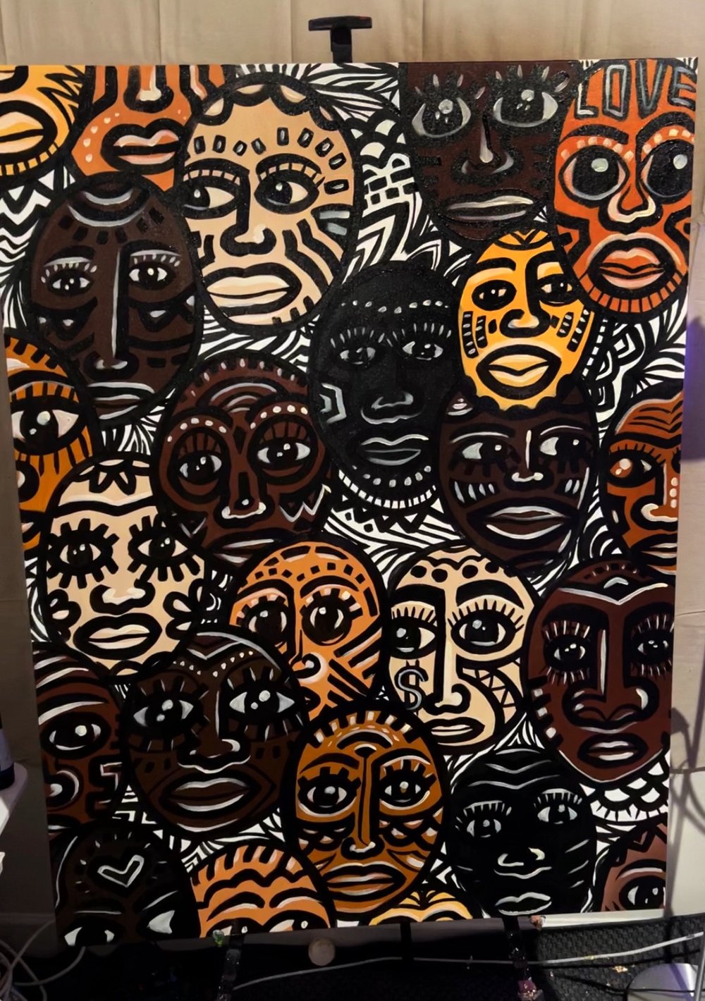 Image of Faces - Original Painting 