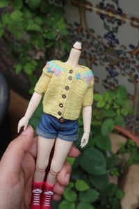 Image of Spring Bloom cardigan (yellow) for Blythe/Obitsu22