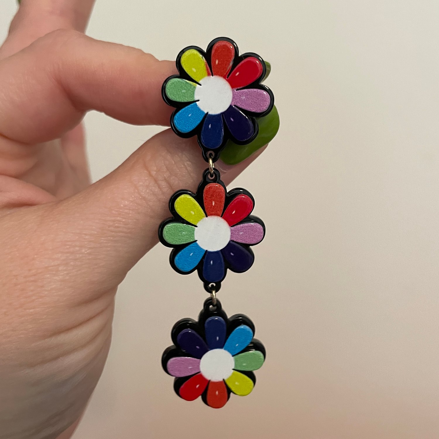 Image of Colorful Flower Dangles (sizes 2g-5/8)