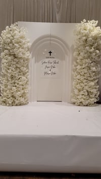 Image 1 of White Rainbows Backdrop 8ft tall x 6ft wide 