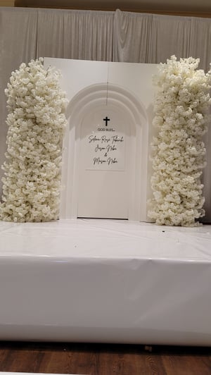 Image of White Rainbows Backdrop 8ft tall x 6ft wide 