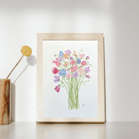 Image 1 of Sweet Peas- Original Artwork 