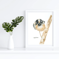 Image 1 of Rufous Bush Tit- poster print