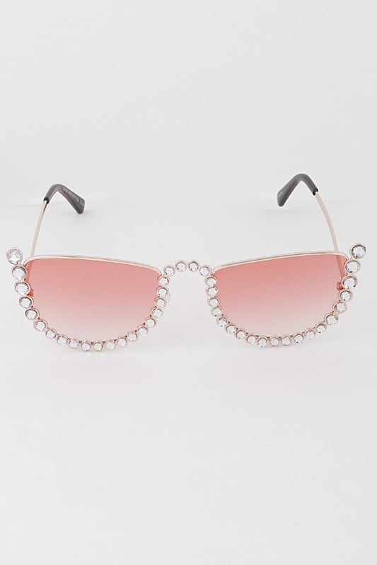 Image of 6PAIR Half Jeweled Sunglasses